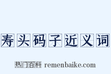 寿头码子近义词是什么意思的图片